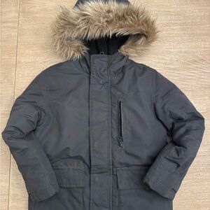 Water-Resistant Faux-Fur Hooded Parka Jacket for Boys